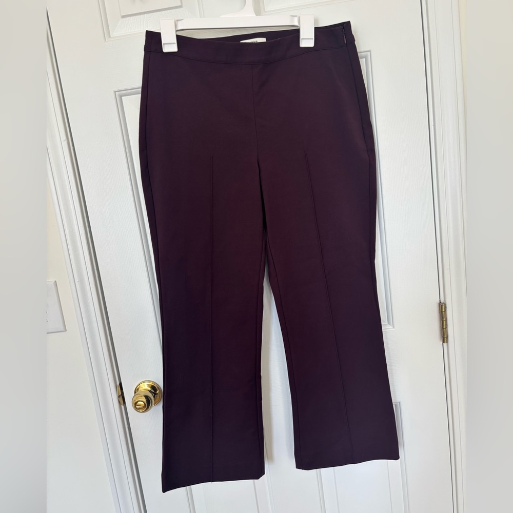 NWT VINCE mid rise pintuck crop flare pant - Picture 3 of 16